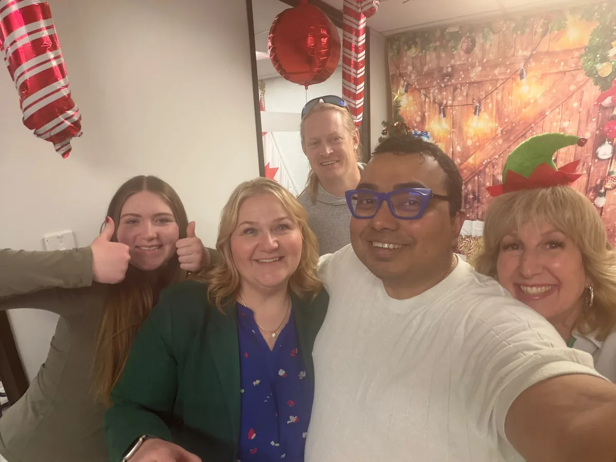 Avik Banerjee at a Christmas food drive for people in need