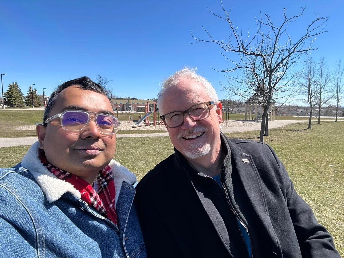 Avik Banerjee out in the community in Oshawa